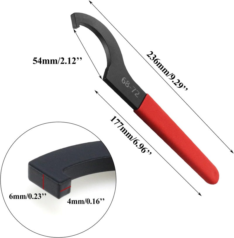 PRO BAT Universal Motorcycle Shock Absorber Spanner Wrench Hook Pin Spanner Wrench Shocker Shokie Adjusting Tools C Spanner for Pit Quad Dirt Bike ATV 68-72 - Image 3